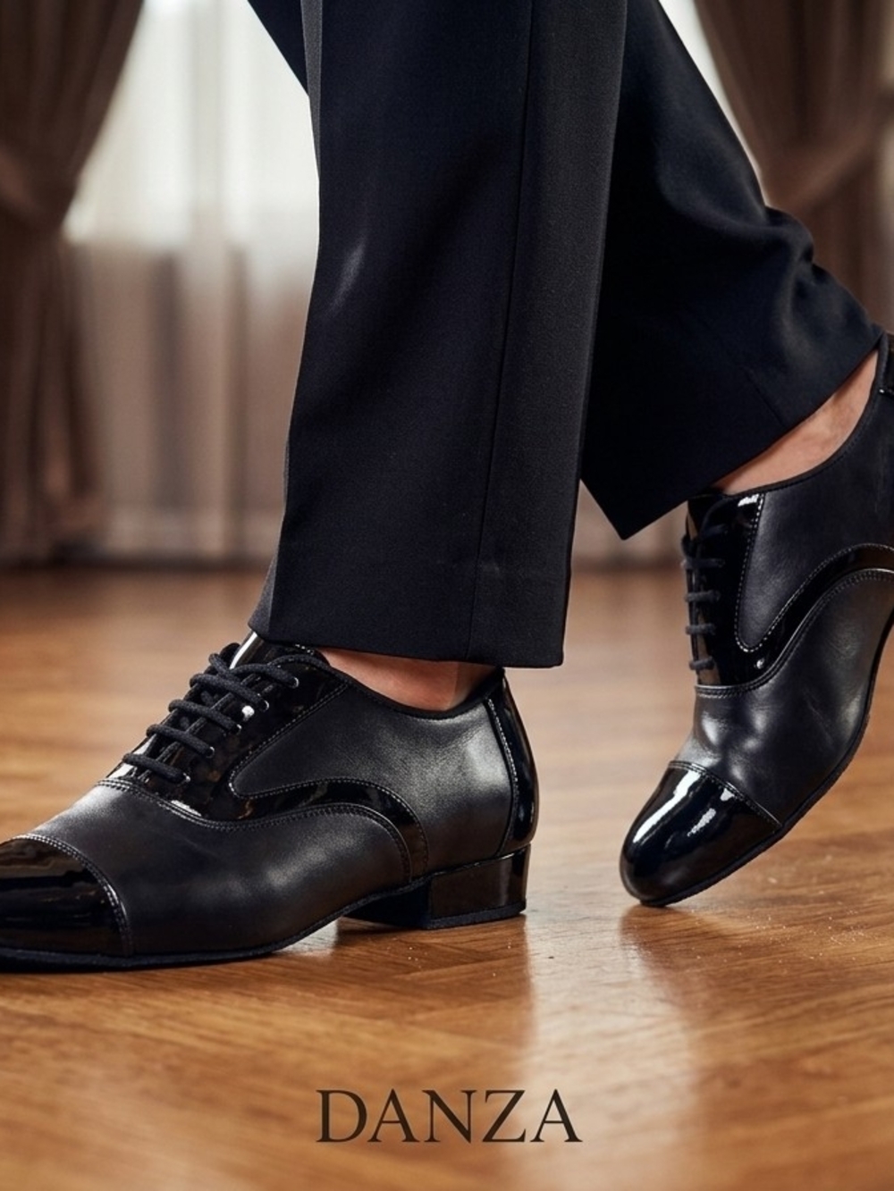Men's Black Leather Oxford Dance Shoes 192